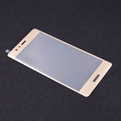 Qoltec Hartowane szkło ochronne PREMIUM do Huawei P9 | PEŁNE | ZŁOTE