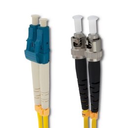 Qoltec Patchcord światłowodowy LC/UPC - ST/UPC | Singlemode | 9/125 | G652D | Duplex | 5m