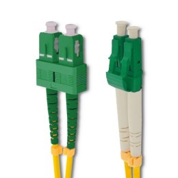 Qoltec Patchcord światłowodowy SC/APC - LC/APC | Singlemode | 9/125 | G652D | Duplex | 2m