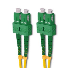 Qoltec Patchcord światłowodowy SC/APC - SC/APC | Singlemode | 9/125 | G652D | Duplex | 100m