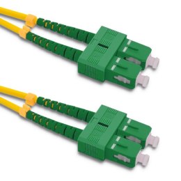 Qoltec Patchcord światłowodowy SC/APC - SC/APC | Singlemode | 9/125 | G652D | Duplex | 200m