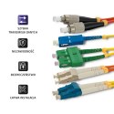 Qoltec Patchcord światłowodowy SC/APC - SC/APC | Singlemode | 9/125 | G652D | Simplex | 0.5m