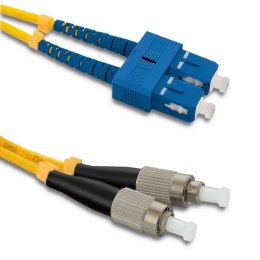 Qoltec Patchcord światłowodowy SC/UPC - FC/UPC | Singlemode | 9/125 | G652D | Duplex | 1m