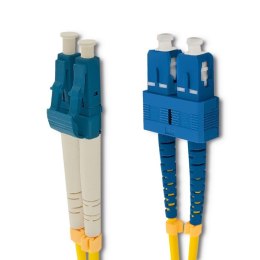 Qoltec Patchcord światłowodowy SC/UPC - LC/UPC | Singlemode | 9/125 | G652D | Duplex | 2m