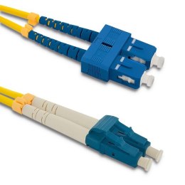 Qoltec Patchcord światłowodowy SC/UPC - LC/UPC | Singlemode | 9/125 | G652D | Duplex | 5m