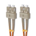 Qoltec Patchcord światłowodowy SC/UPC - SC/UPC | Multimode | 50/125 | OM2 | Duplex | 3m