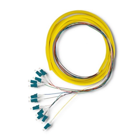 Qoltec 12 x Pigtail światłowodowy LC/UPC | Singlemode | G657A2 | 2m