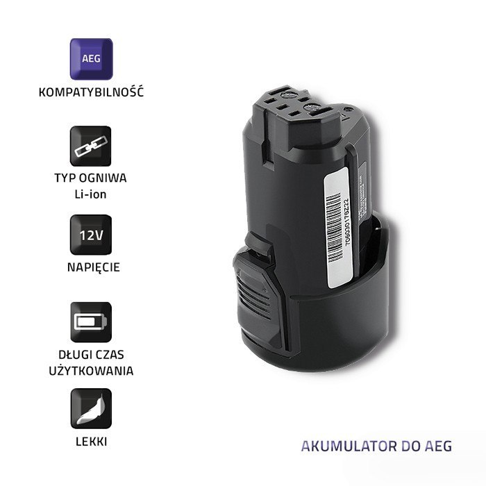 Qoltec Akumulator do AEG L1215 | L1215R | 12V