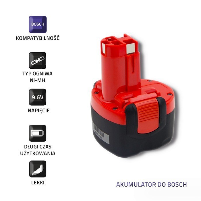 Qoltec Akumulator do Bosch BAT100 | BAT119 | 9.6V