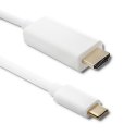 Qoltec Kabel USB 3.1 typ C męski/ HDMI A męski | 4K | Alternate mode | 2m