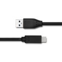 Qoltec Kabel USB typ C 3.1 męski | USB 3.0 typ A męski | 0.25m