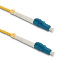 Qoltec Patchcord światłowodowy LC/UPC - LC/UPC | Singlemode | 9/125 | G652D | Simplex | 1m