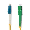 Qoltec Patchcord światłowodowy LC/UPC - SC/APC | Singlemode | 9/125 | G652D | Simplex | 1m