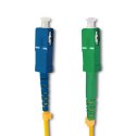 Qoltec Patchcord światłowodowy SC/APC - SC/UPC | Singlemode | 9/125 | G652D | Simplex | 0.5m