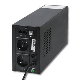 Qoltec Zasilacz awaryjny UPS | Monolith | 400VA | 240W | LCD | USB