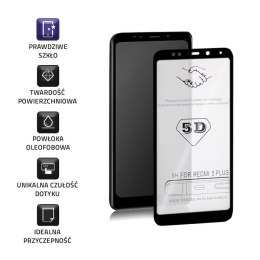 Qoltec Hartowane szkło ochronne PREMIUM do Xiaomi Redmi 5 Plus | 5D | Czarne