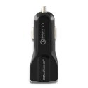 Qoltec Inteligentna Ładowarka samochodowa 12-24V | 30W | 5V | 3A | USB+USB Quick Charge 3.0