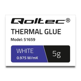 Qoltec Klej termoprzewodzący 0.975 W/m-K | 5g | Biały