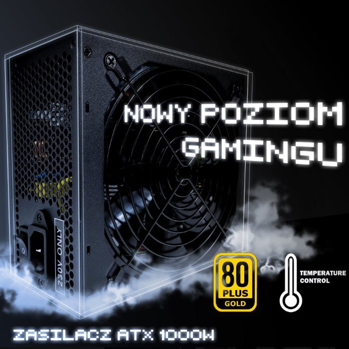Qoltec Zasilacz ATX 1000W | 80 Plus Gold | Gaming Miner | ver.2