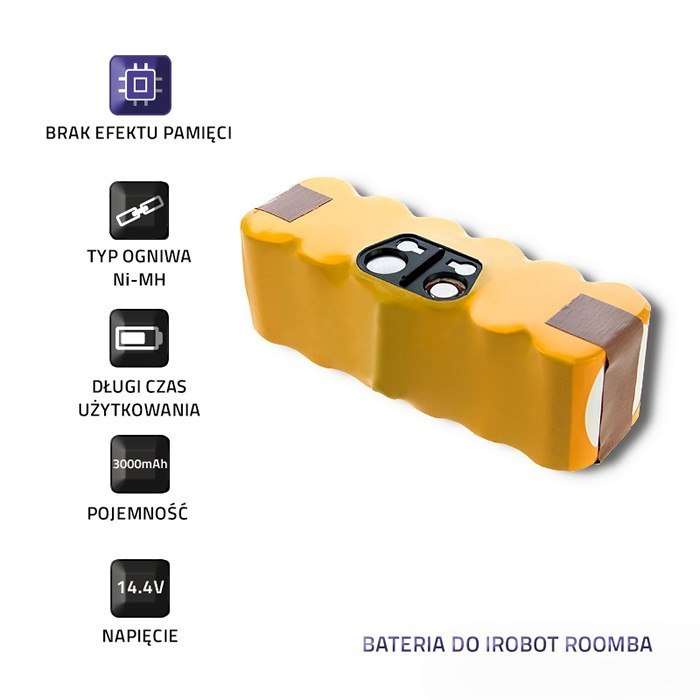 Qoltec Bateria do iRobot Roomba 14.4V | 3000mAh