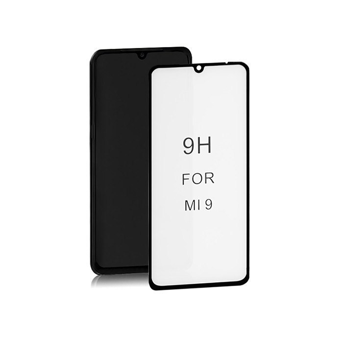 Qoltec Hartowane szkło ochronne PREMIUM do Xiaomi Mi9 | 6D | Czarne | Pełne