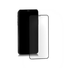 Qoltec Hybrydowe szkło ochronne PREMIUM do iPhone Xs Max | CZARNE | Pełne
