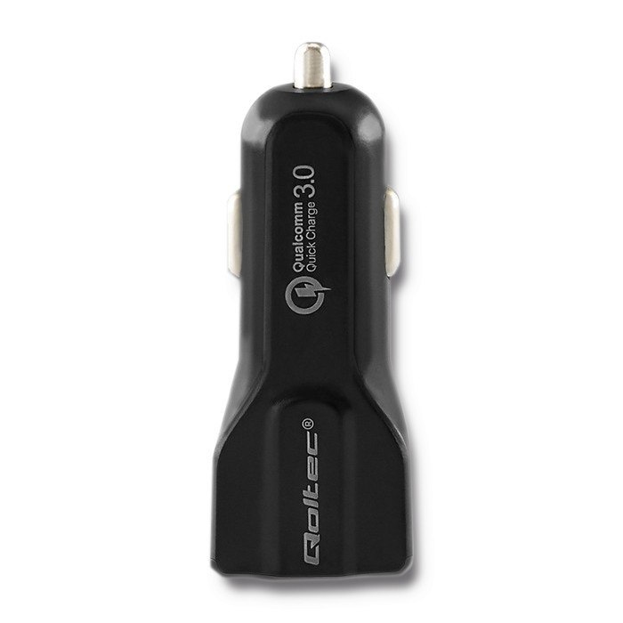 Qoltec Inteligentna Ładowarka samochodowa 12-24V | 18W | 5V | 3A | USB Quick Charge 3.0