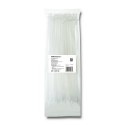 Qoltec Opaska zaciskowa | 4.8*300mm | Nylon UV | Biała