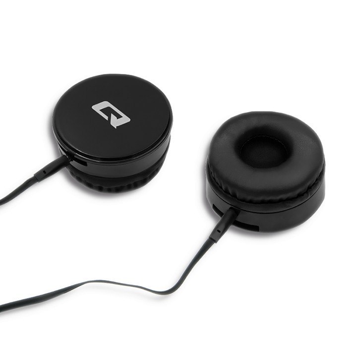 Qoltec Słuchawki nauszne z mikrofonem | Czarne