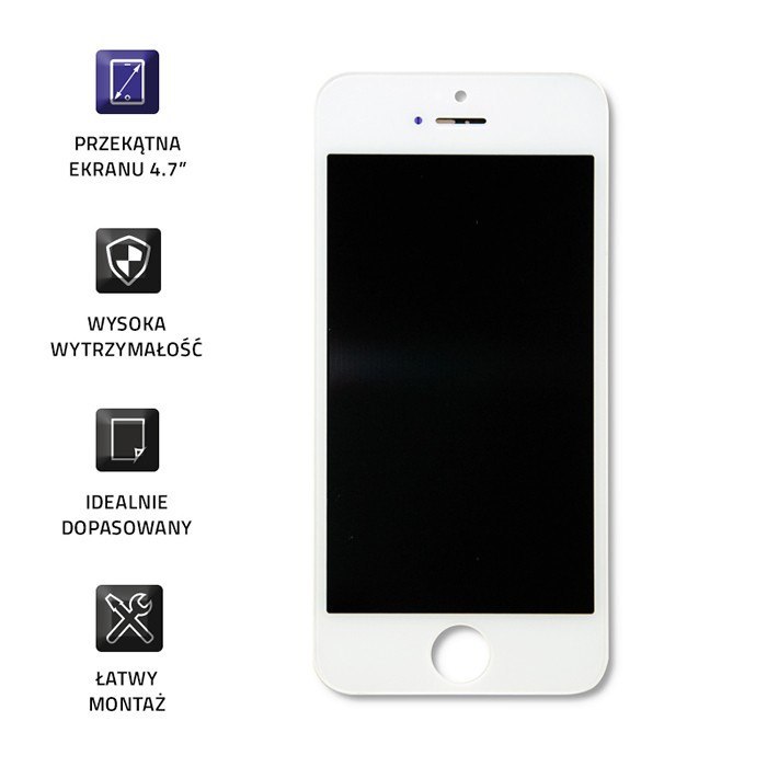 Qoltec Wyświetlacz dotykowy LCD do iPhone 7 | ramka biała