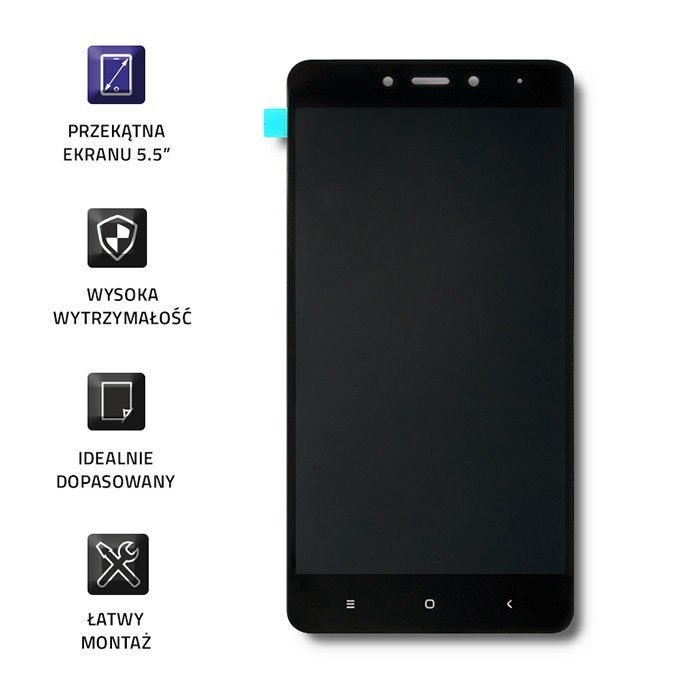 Qoltec Wyświetlacz dotykowy LCD do Xiaomi RedMi Note 4