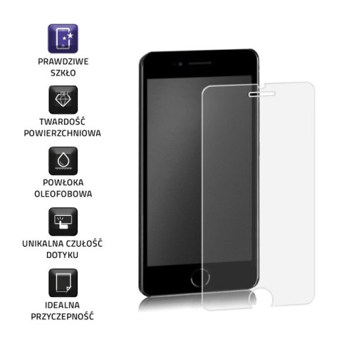 Qoltec Hartowane szkło ochronne PREMIUM do Apple iPhone SE (2020) | Pełne