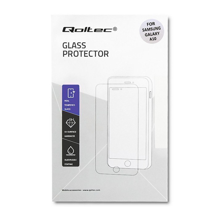 Qoltec Hartowane szkło ochronne PREMIUM do Samsung Galaxy A10 | 6D | Czarne | Pełne