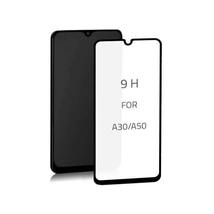 Qoltec Hartowane szkło ochronne PREMIUM do Samsung Galaxy A30s | 6D | Czarne | Pełne