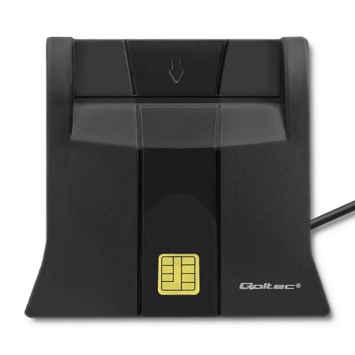 Qoltec Inteligentny czytnik chipowych kart ID |USB 2.0|Plug&Play