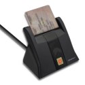 Qoltec Inteligentny czytnik chipowych kart ID |USB 2.0|Plug&Play