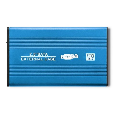 Qoltec Obudowa/kieszeń do dysków HDD/SSD 2.5" SATA3 | USB 3.0 | Niebieski