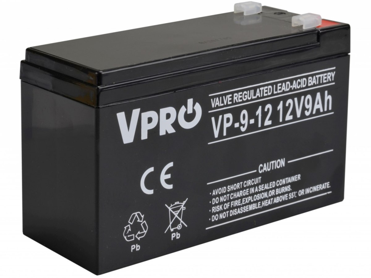 Akumulator bezobsługowy VPRO VRLA AGM 12V 9Ah
