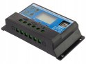 SOLARNY REGULATOR ŁADOWANIA PWM LCD USB 12/24V 30A