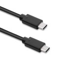 Qoltec Kabel USB 2.0 typ C męski | USB 2.0 typ C męski | 0.5m | Czarny