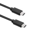 Qoltec Kabel USB 2.0 typ C męski | USB 2.0 typ C męski | 3m | Czarny