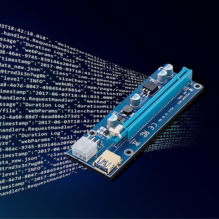Qoltec Riser PCI-E 1x 16x | USB 3.0 | ver. 009S | SATA/ PCI-E | Czarny