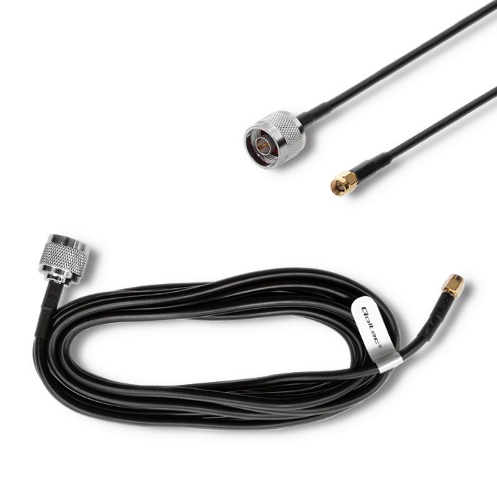 Qoltec Zestaw Antena Lora | 5.8 dBi + kabel zasilający