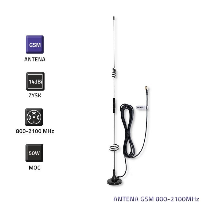Qoltec Antena GSM 800-2100mhz | Wewnętrzna