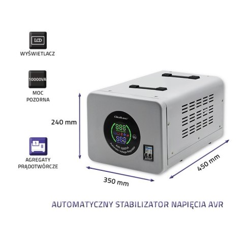 Qoltec Automatyczny stabilizator napięcia AVR 10000VA Qoltec Automatyczny stabilizator napięcia AVR 10000VA