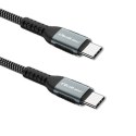 Qoltec Kabel USB 2.0 typ C | USB 2.0 typ C 100W | QC 3.0 | PD | 1m | Czarny