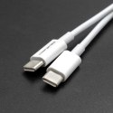 Qoltec Kabel USB 2.0 typ C | USB 2.0 typ C 60W | QC 3.0 | PD | 1.5m | Biały