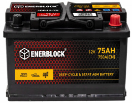 Akumulator Enerblock JDP12-75 AGM DuoPower do samochodu do UPS