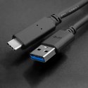 Qoltec Kabel USB 3.1 typ C męski | USB 3.0 A męski | 1.8m | Czarny