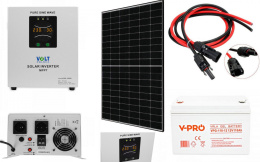 Zestaw solarny Sinus Pro 1000S Panel 405W Akumulator 110Ah